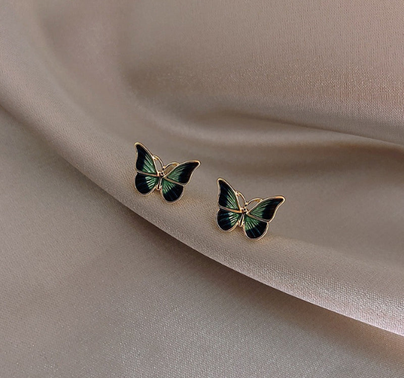 Fashion Simple Green Butterfly Earrings