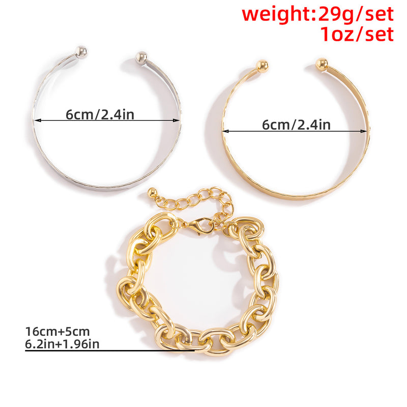 Retro Fashion Hollow Chain Bracelet Women