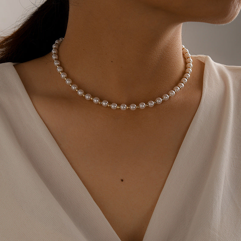 New Women's Simple Elegant Freshwater Pearl Necklace