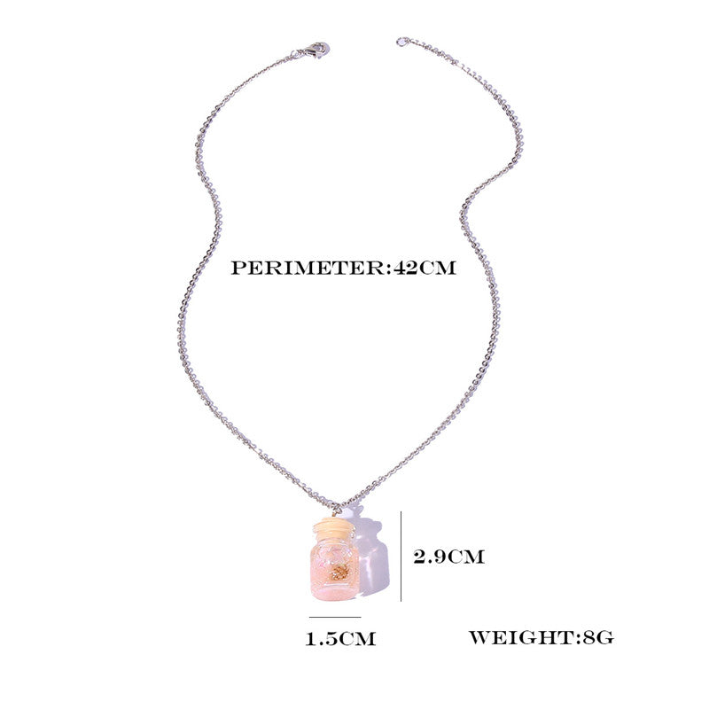 New Fashion Drifting Bottle Simple Conch Pendant Necklace