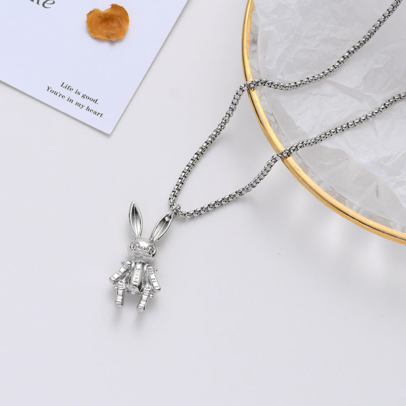 Punk Style Rabbit Necklace Ins New