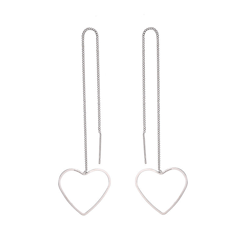 European Simple Love Triangle Hexagonal Ear Line