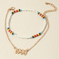Simple Candy Color Rice Bead Anklet