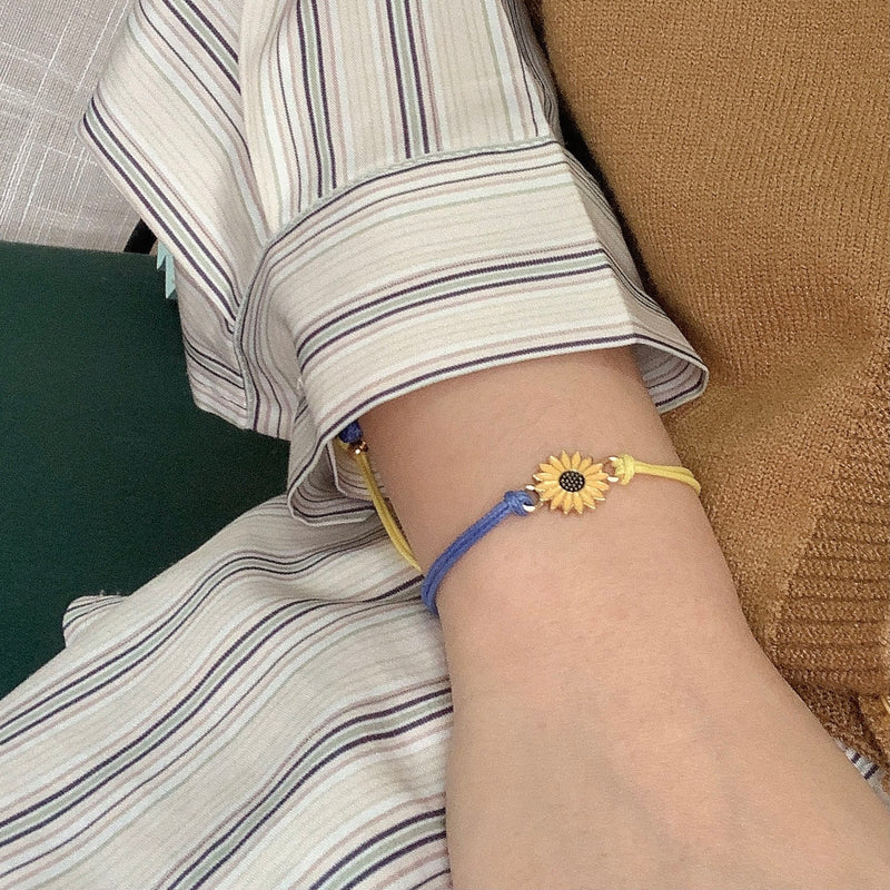 Creative Braided Yellow & Blue Hand Bracelet