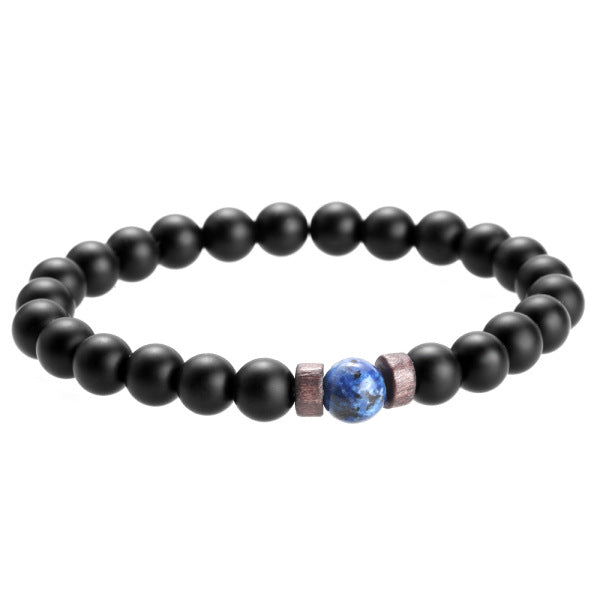 Fashion Men's Retro Volcanic Stone Yoga Bracelets