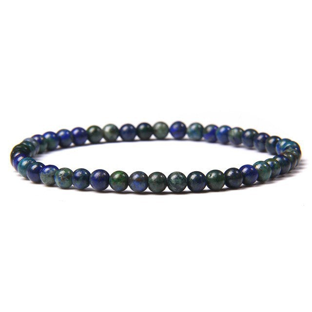 4mm Natural Agate Stone Beads Energy Charm Bracelet For Women