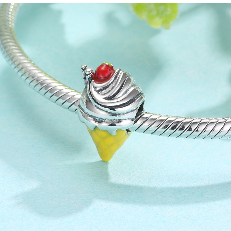 S925 Sterling Silver Bracelet Accessories Dessert Series Beaded