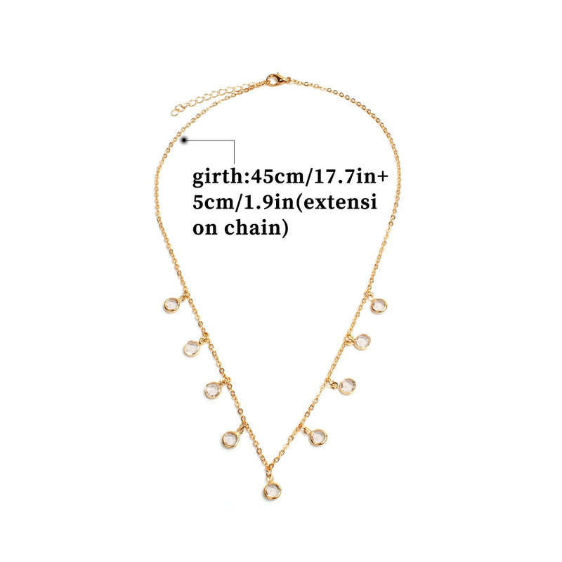 Simple Small Diamond Pendant Ladies Clavicle Chain