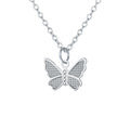 Vintage Simple Alloy Butterfly Pendant Necklace