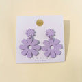 Simple And Beautiful Flowers Exaggerated Acrylic Earrings Personality Candy Color Temperament