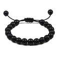 Personalized Volcanic Stone Tiger Eye Chain Couple Bracelet