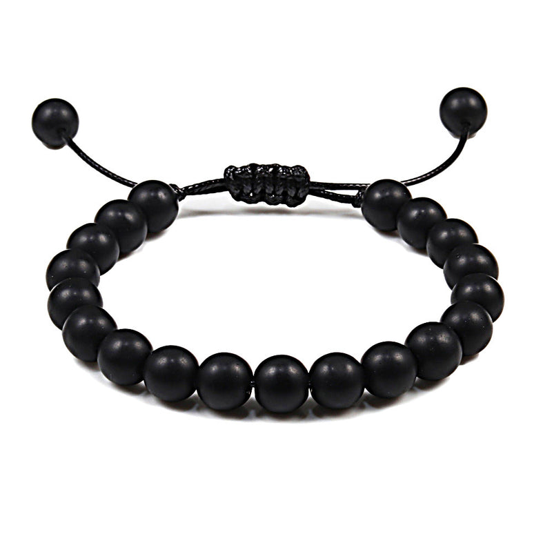 Personalized Volcanic Stone Tiger Eye Chain Couple Bracelet