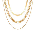 Personalized Three-layer Twist Clavicle Chain Multi-layer Thick Chain Stacking Necklace