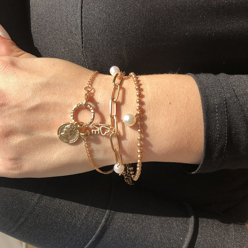 Personalized Ins Simple Style New Bracelet Set