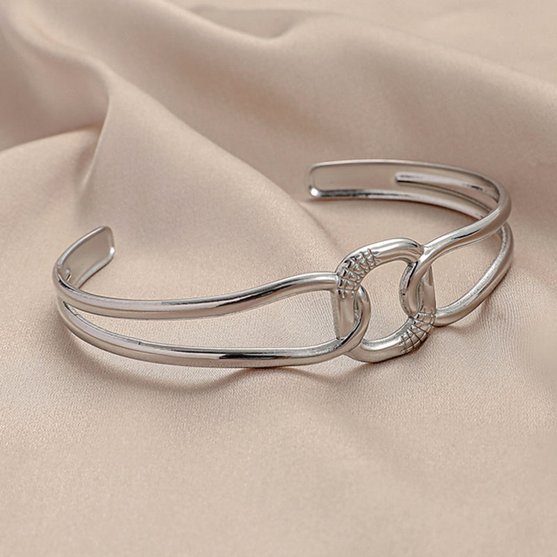 Stainless Steel Square Interlaced Line  Bracelet
