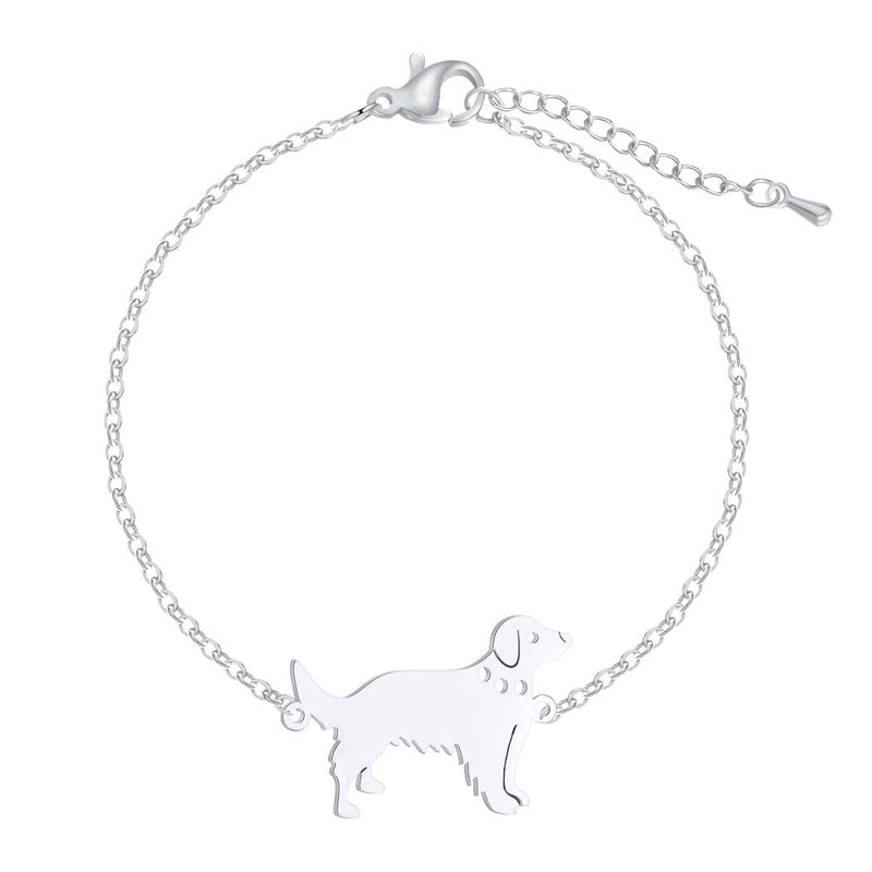 Cute Pug Pendant Stainless Steel Bracelet