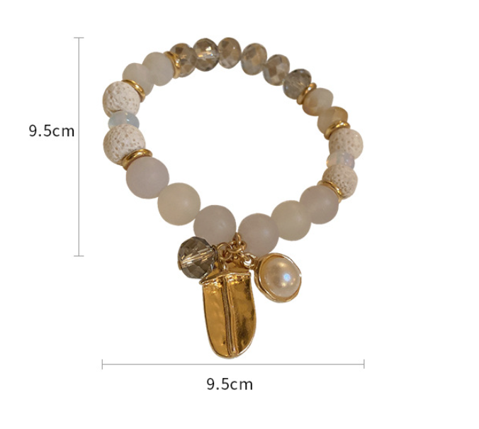Geometric Zircon, Crystal & Pearl Bracelet
