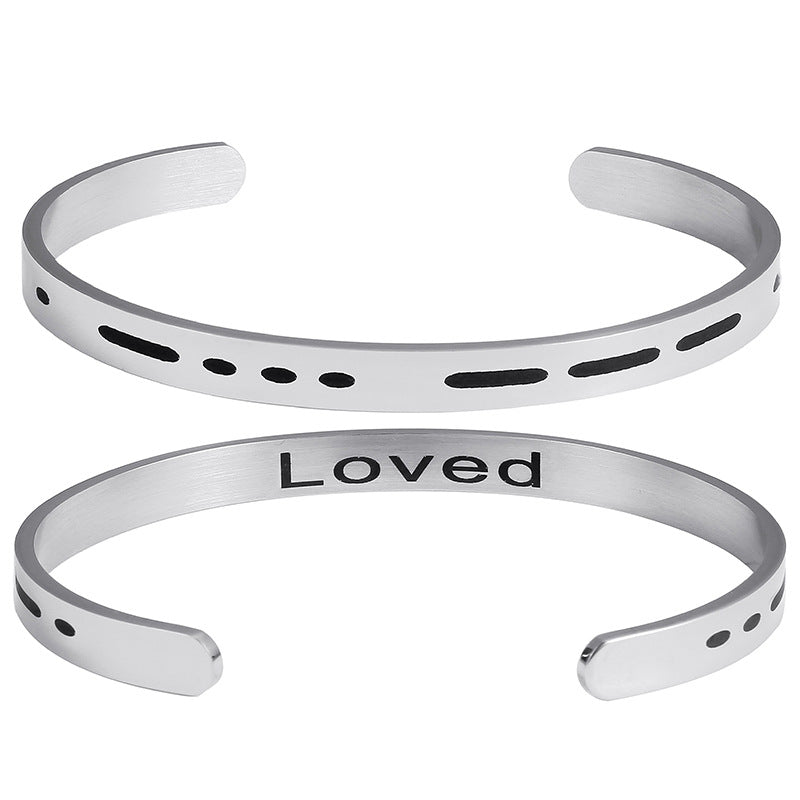 Euramerican Morse Password Letter Bracelet New