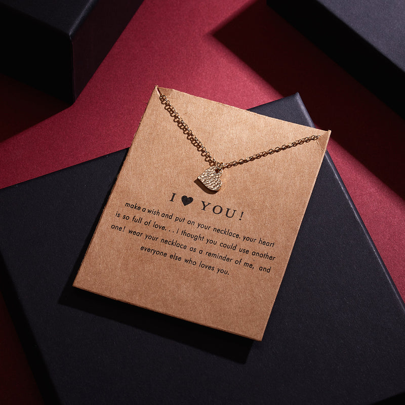 Women's Fashion Paper Card Love Alloy Necklace