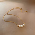 Women's Trendy New Three Pearl Necklace