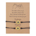 Personalized Geometric 8 Volcanic Stone Sunflower Bracelet