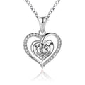 Silver Plated Pendant Love Heart Shaped Ocean Heart Pendant