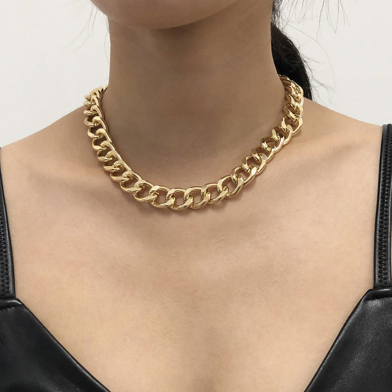 Choker Exaggerated Punk Circular Double Loop Necklace