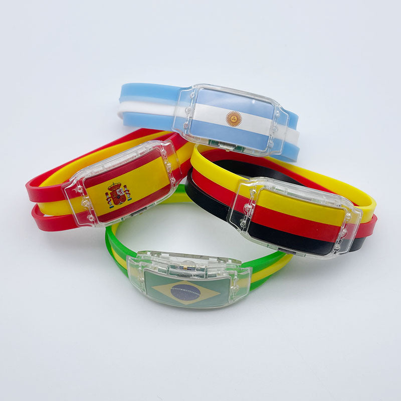 Fashion Simple LED Flashing National Flag Bracelet