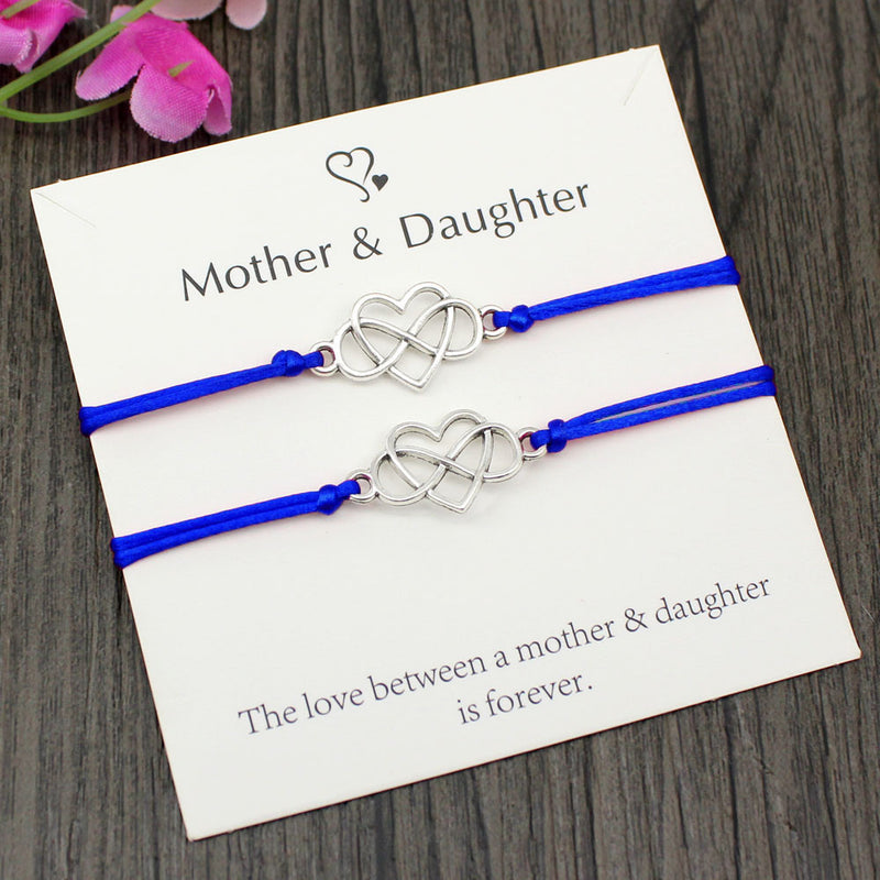 Heart Shaped Wax Wire Braided Bracelet