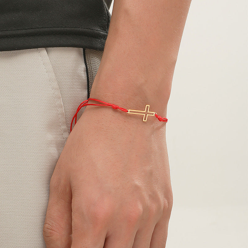 Hollow Cross Bracelet Adjustable For Men And Women