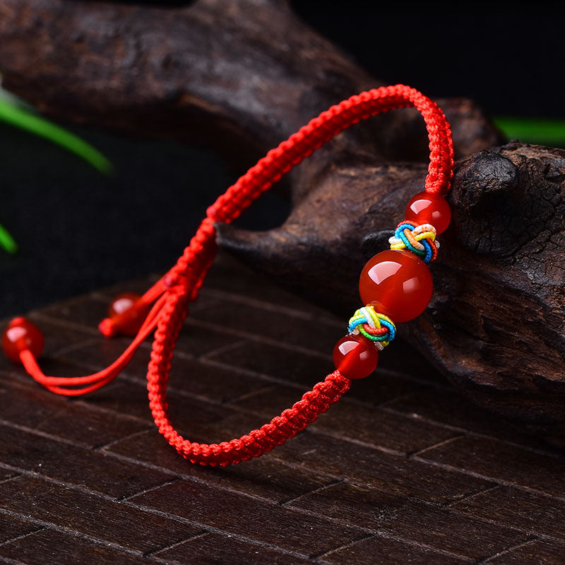 Agate Couple Jewelry Beaded Bracelet Red String