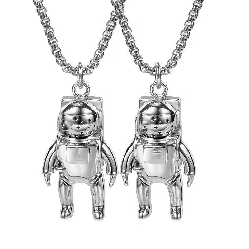 Fashion Personality Astronaut Spaceman Couple Necklace