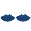 Bohemian Fan-Shaped Tassel Earrings