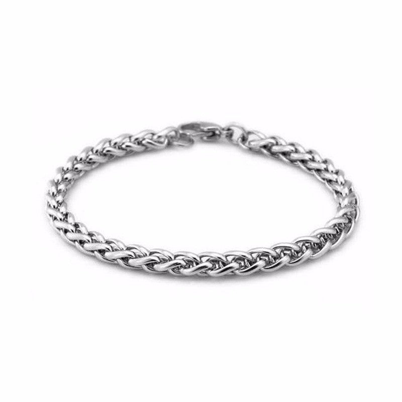 Titanium Steel Men's Flower Basket Chain Bracelet