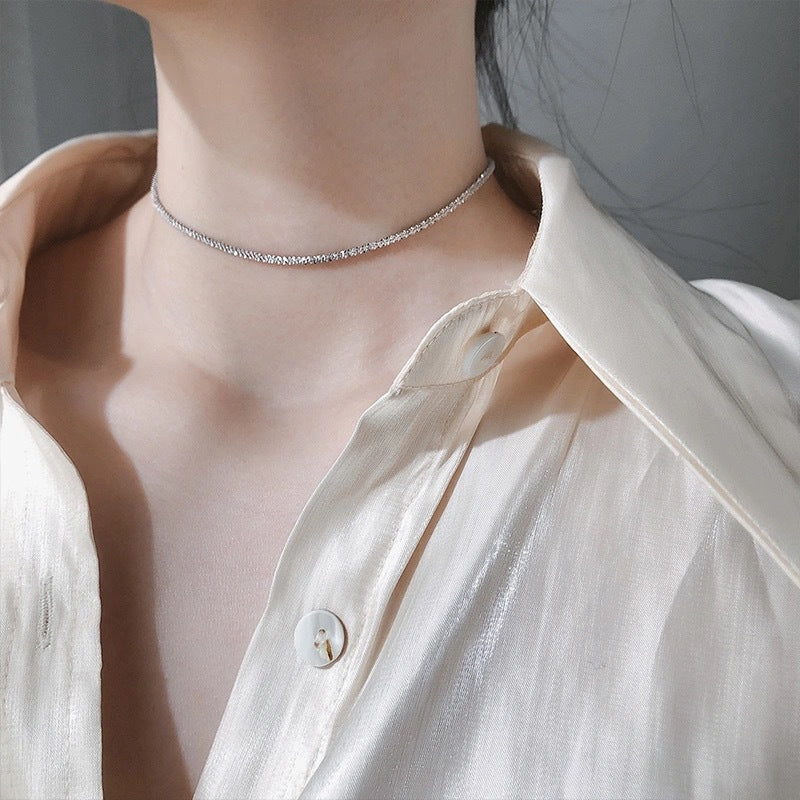 Cauliflower Chain Sparkling Clavicle Chain Gypsophila Necklace