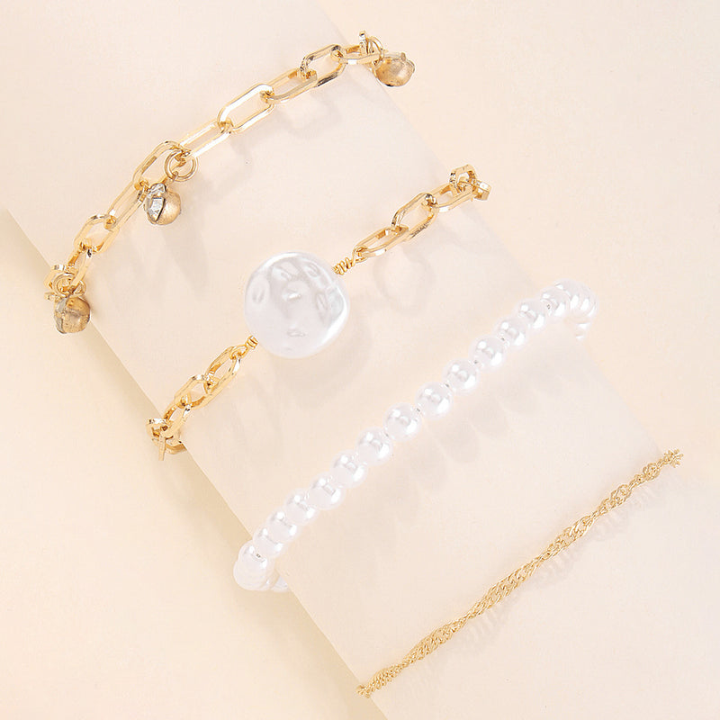 Imitation Pearl Girl Bracelet Set Ins Fashion Jewelry