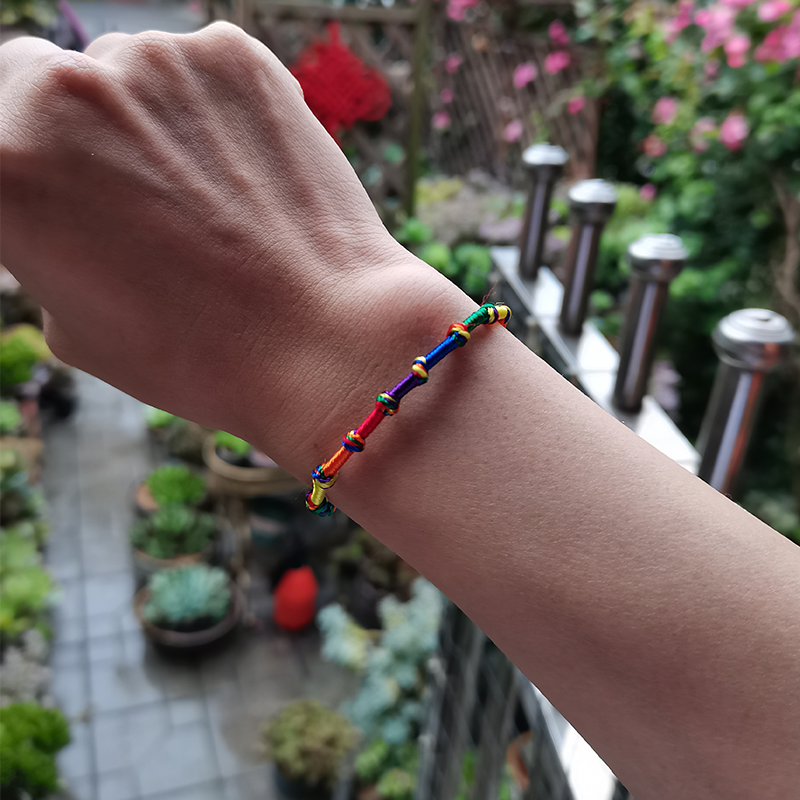 Jewelry Hand-woven Six-color Rainbow Bracelet