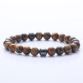 Turquoise Tiger's Eye Map Stone Malachite 8mm Men's And Women's Bracelet