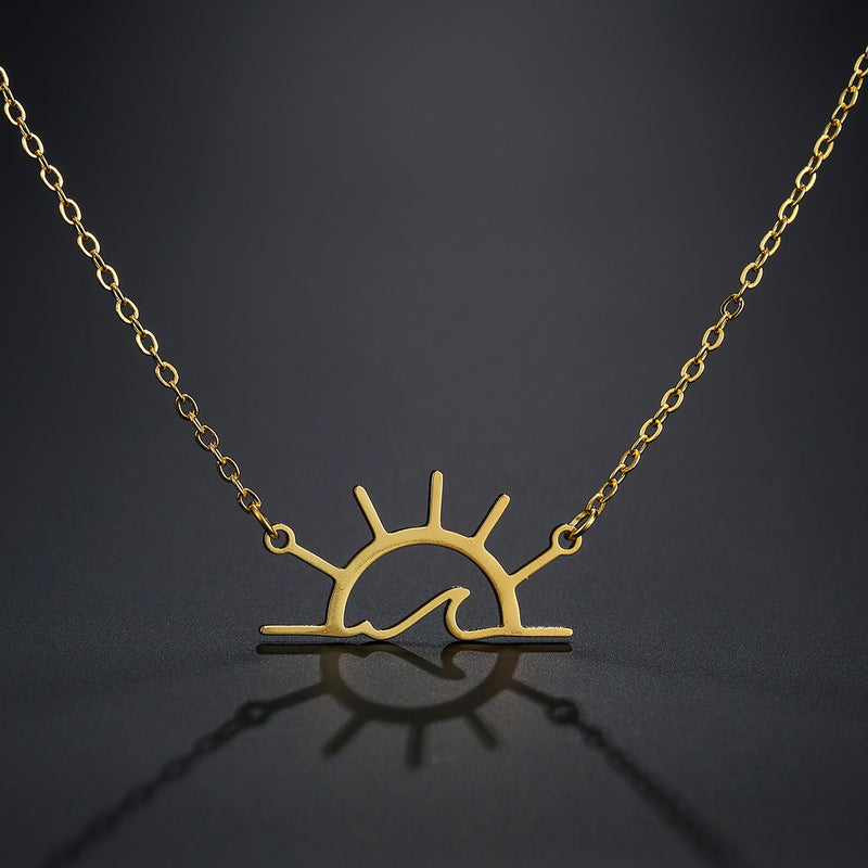 Fashion Personality Sunshine Pendant Necklace Ladies