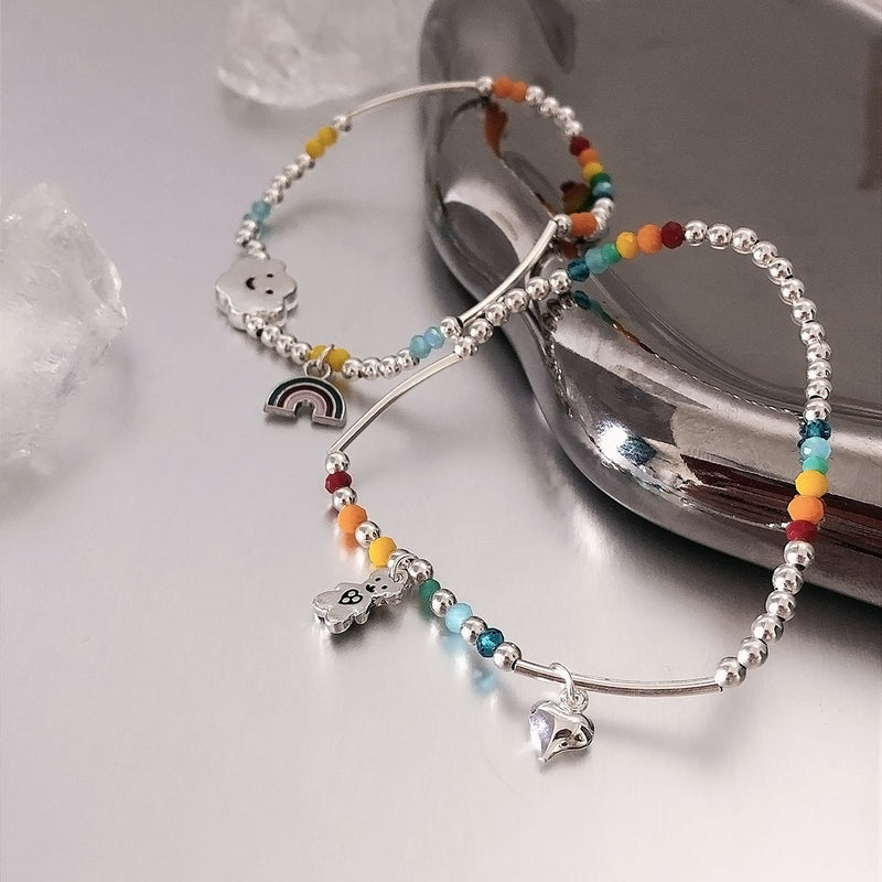 Women's Colorful Love Bear Beaded Bracelet