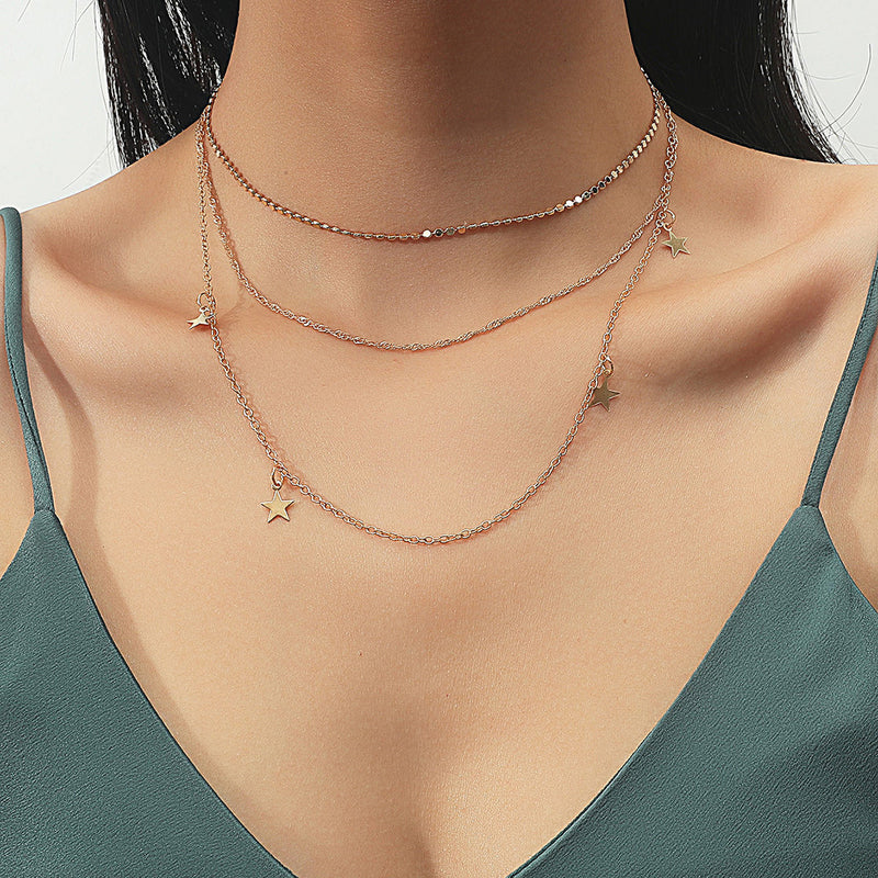 New Retro Metal Clavicle Chain Fashion Stacking Sweater Chain