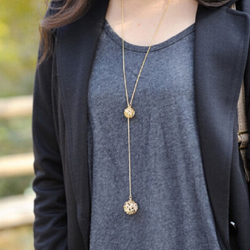 Korean Double Ball Sweater Chain