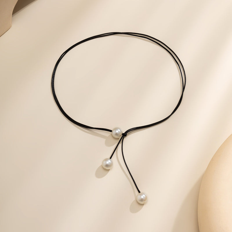 Ornament Niche Simple Pearl Collarbone Chain