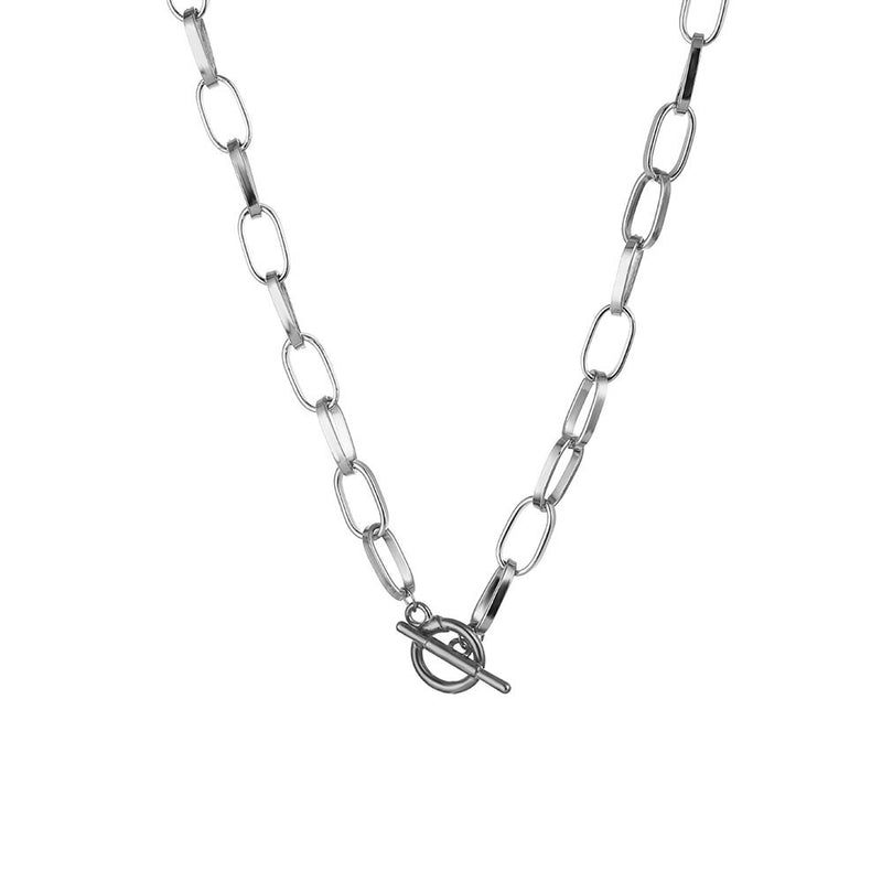 Women's Simple Hip Hop Alloy OT Buckle Necklace