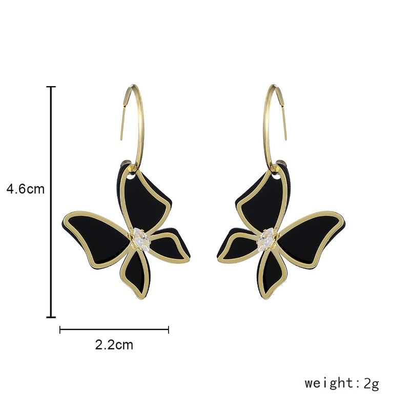 European And American Personality Creative Golden Geometric Butterfly Fashion