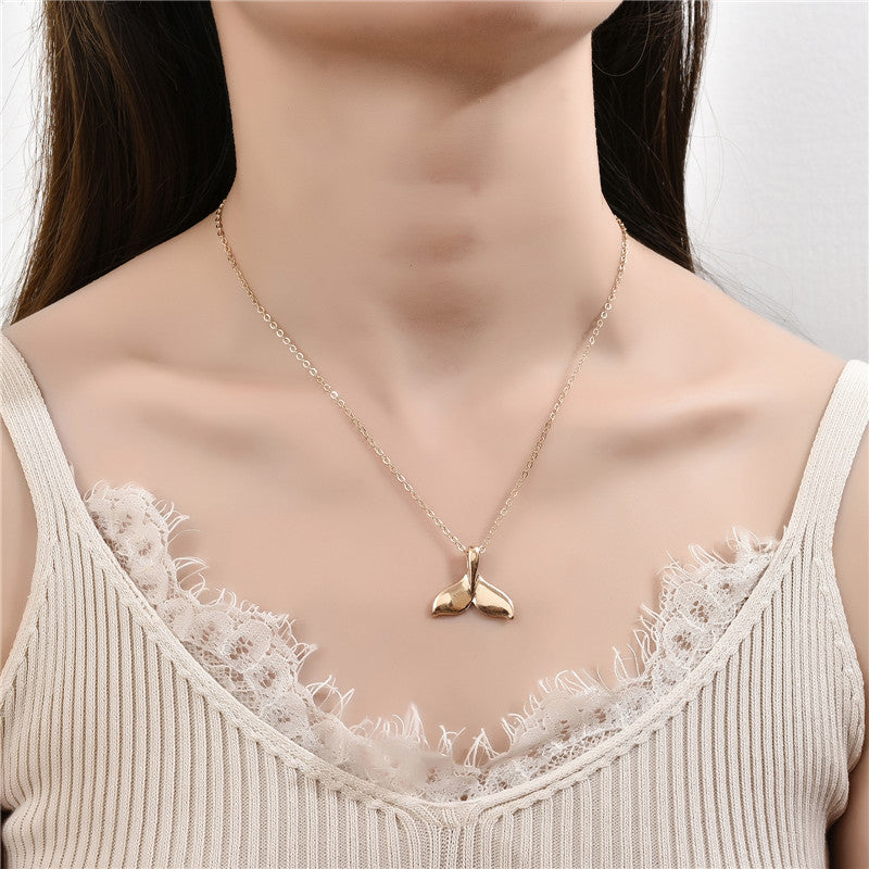 Mermaid Tail Pendant Necklace Women