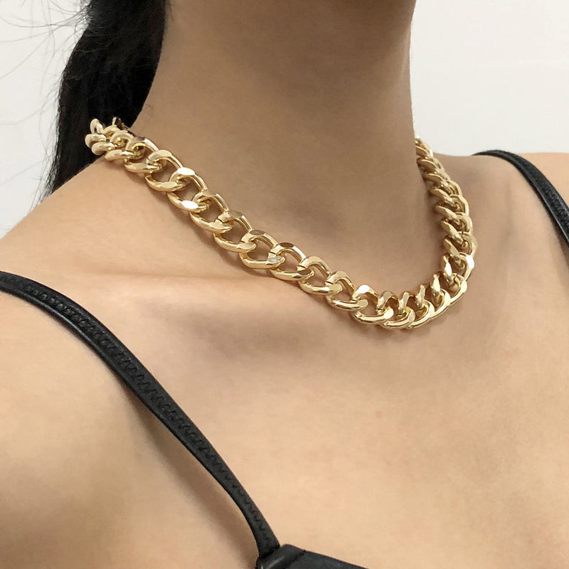 Choker Exaggerated Punk Circular Double Loop Necklace