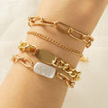 Accessories Statement Chain Glossy Letter Bracelet
