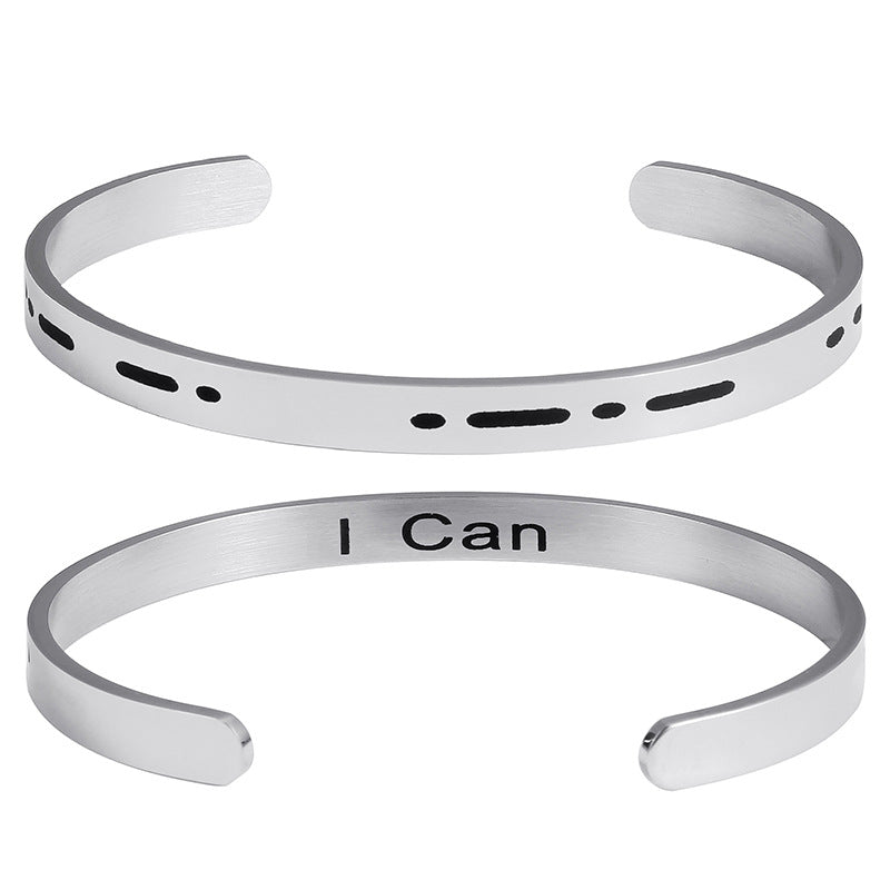 Euramerican Morse Password Letter Bracelet New