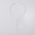 Fashion Tassel Pendant Female Multi-layer Star Full Diamond Necklace